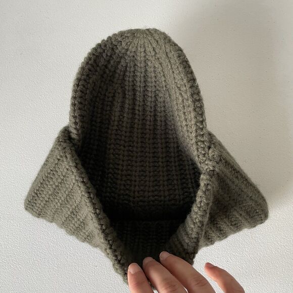 Wilfred Aritzia Gray Wool Blend Winter Knit Hat Cap Beanie One Size - Picture 5 of 9